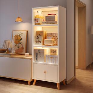 电视柜旁书架落地置物架客厅收纳柜子储物柜展示架子家用靠墙书柜