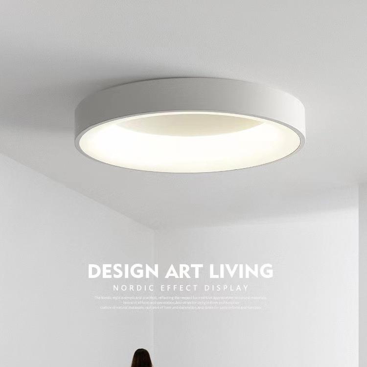 极简卧室灯吸顶灯简约现代圆形书房创意灯具北欧客厅房间灯卧室灯