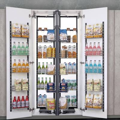 外贸大怪物联动拉篮高柜六层拉篮大容量储物篮两开式三开式工厂