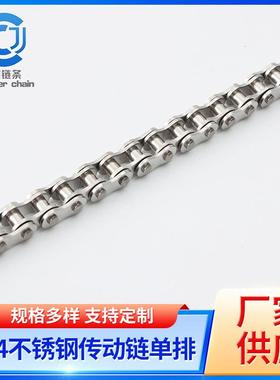 304不锈钢链条单排06CSS-1现货高效动力传动链条生产线输送链条