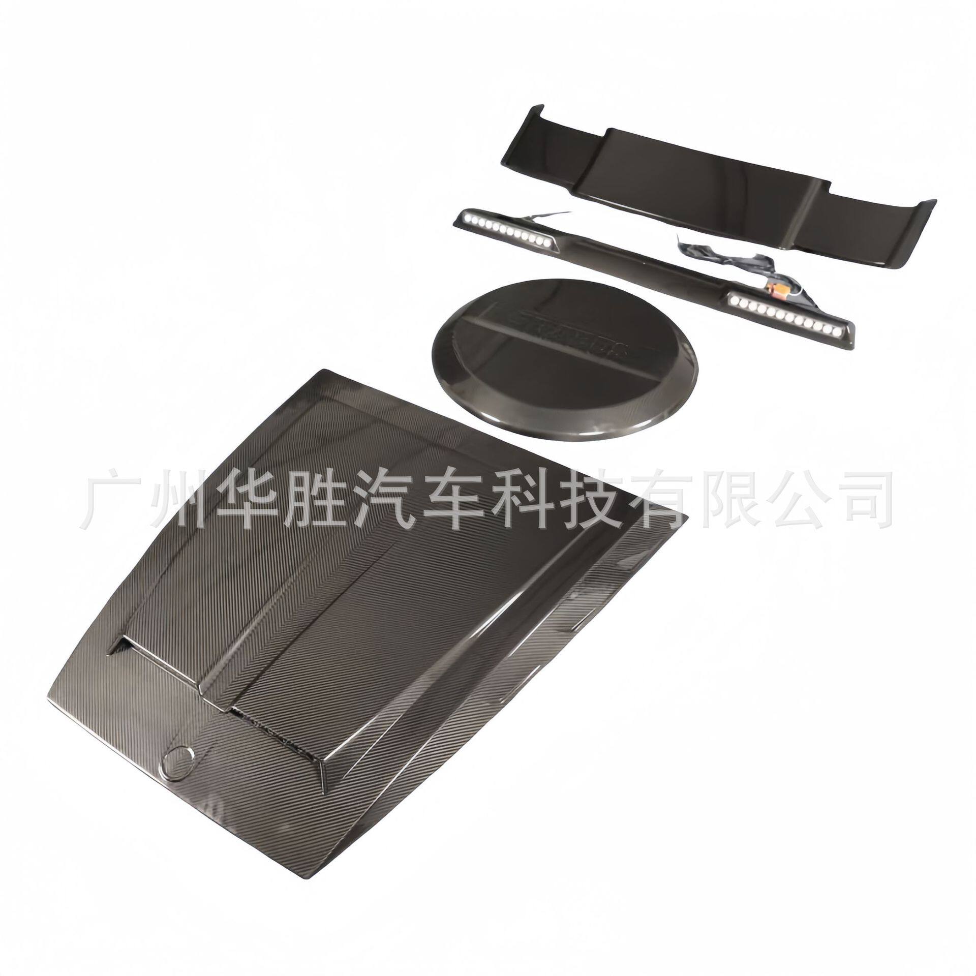 适用奔驰W464巴博斯干碳套件G500G63干碳机盖备胎框碳纤维前顶灯