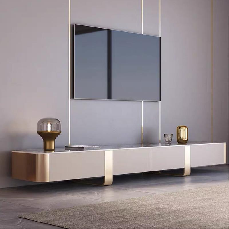 意式轻奢岩板电视柜客厅现代简约家用小户型新款茶几电视柜组合