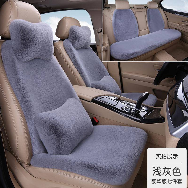 适用汽车坐垫冬季短毛绒秋冬新款轩逸骐达逍客劲客奇骏保暖棉座套