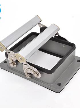 H32B-ST-1L重载连接器外壳下壳矩形双扣侧出顶出工业防水航空插头