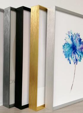 7YX510内斜面铝合金拼图框A4外框金属相框挂墙尺寸广告海报