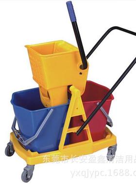 直批白云AF08073大号双桶榨水车46L挤水车墩布桶清洁桶