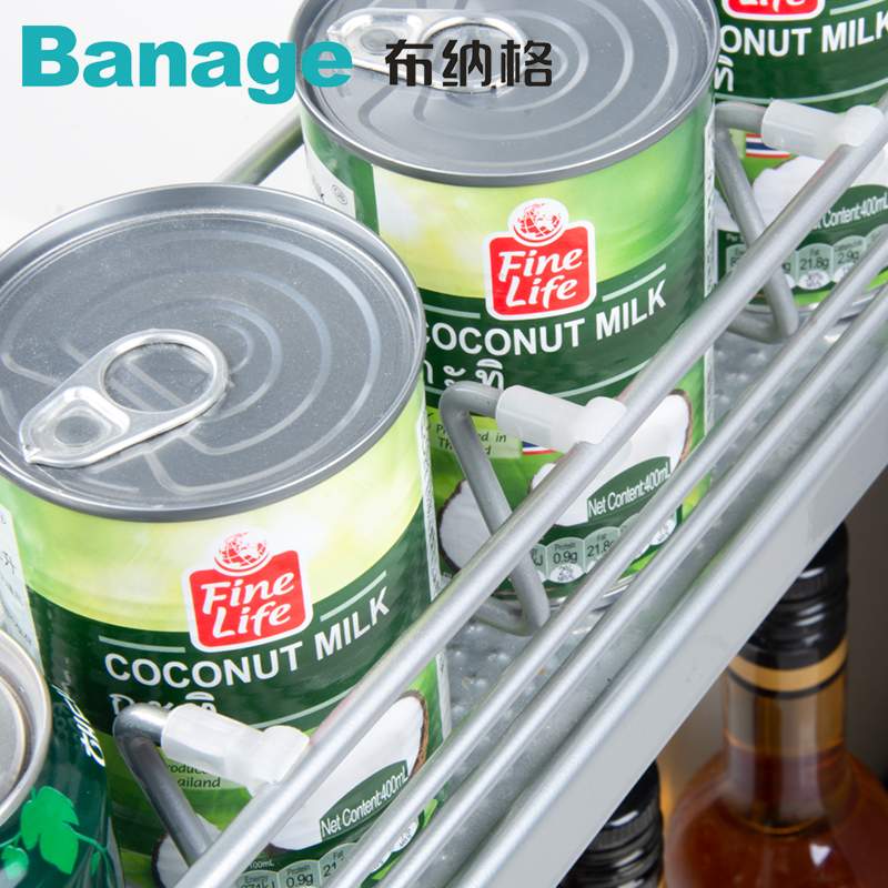 布纳格侧板抽不锈钢调味篮超窄款侧拉篮小尺寸150魔改拉篮侧装200