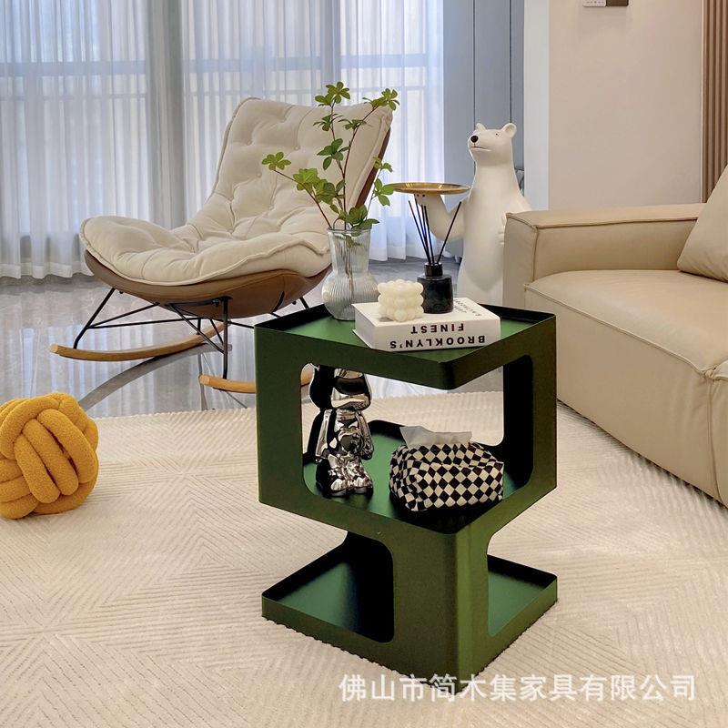 极简沙发边几现代床头柜铁艺茶几创意轻奢边柜角几网红520边柜
