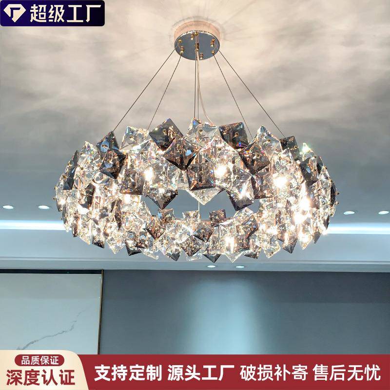 简约现代客厅灯2025新款餐厅灯后现代轻奢水晶吊灯轻奢网红卧室灯