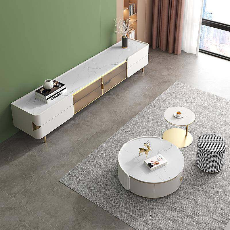 北欧客厅茶几圆形现代简约小户型客厅岩板茶几电视柜组合,基础建材,脚轮/万向轮,淘宝优惠券,粉丝福利购,淘宝优惠卷