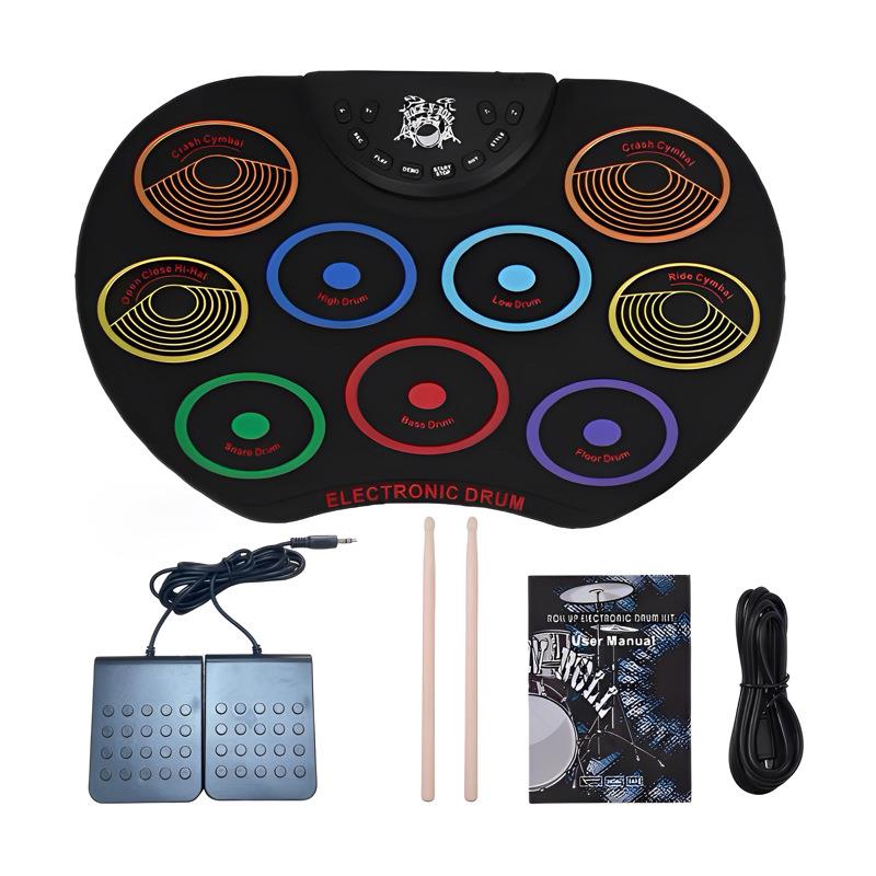 30年专注电子鼓彩色手卷架子鼓成人不带喇叭儿童打击乐器