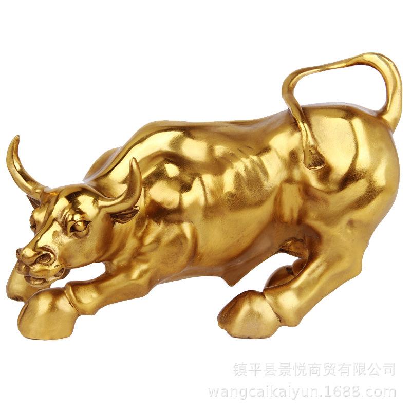 铜牛摆件华尔街牛铜生肖牛家居办公室装饰品工艺品