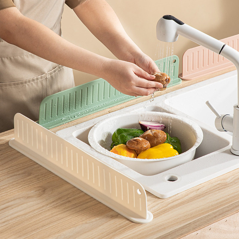 硅胶洗水槽挡水板挡水条卫生间厨房水盆水池洗手池洗菜盆防溅神器