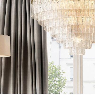 R后现代简约琉璃水晶灯客厅卧室创工程样吊板房酒店BXD意灯H具