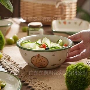 高颜Z1204陶瓷餐盘碗盘子烤盘家组合汤 星星人可用爱卡通餐值具装