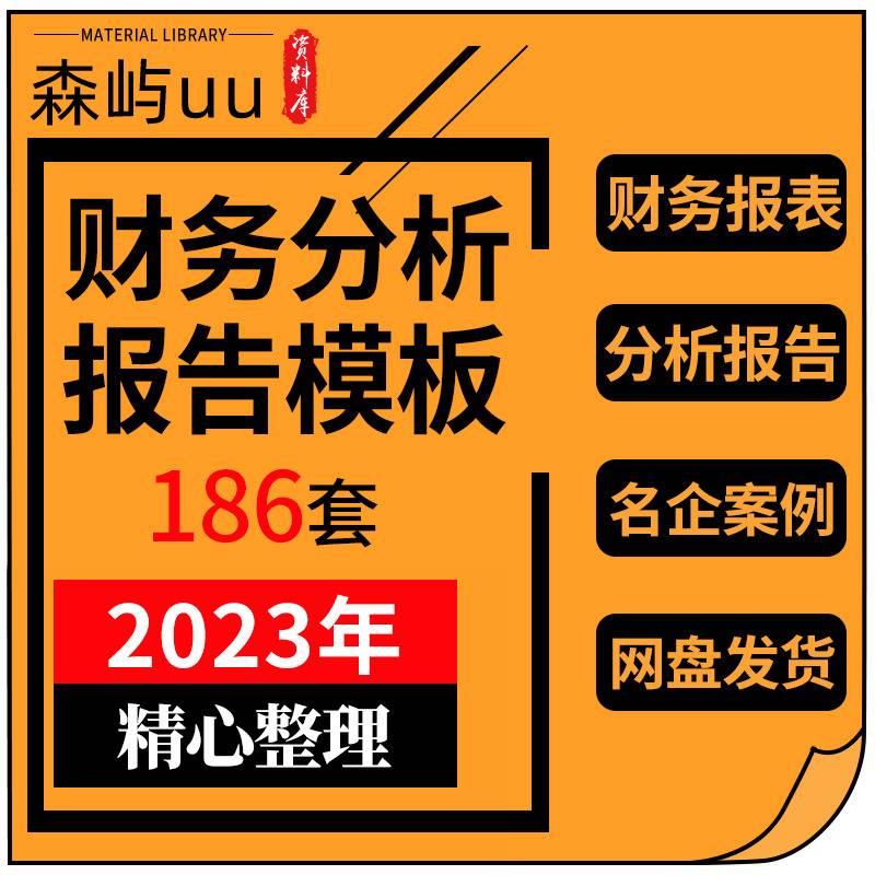 财务报表分析报告word模板名企上市公司财务总结汇报成品案例范文