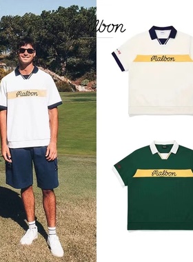 25夏季韩国MALBON高尔夫服装男士POLO衫运动百搭高弹透气短袖T恤