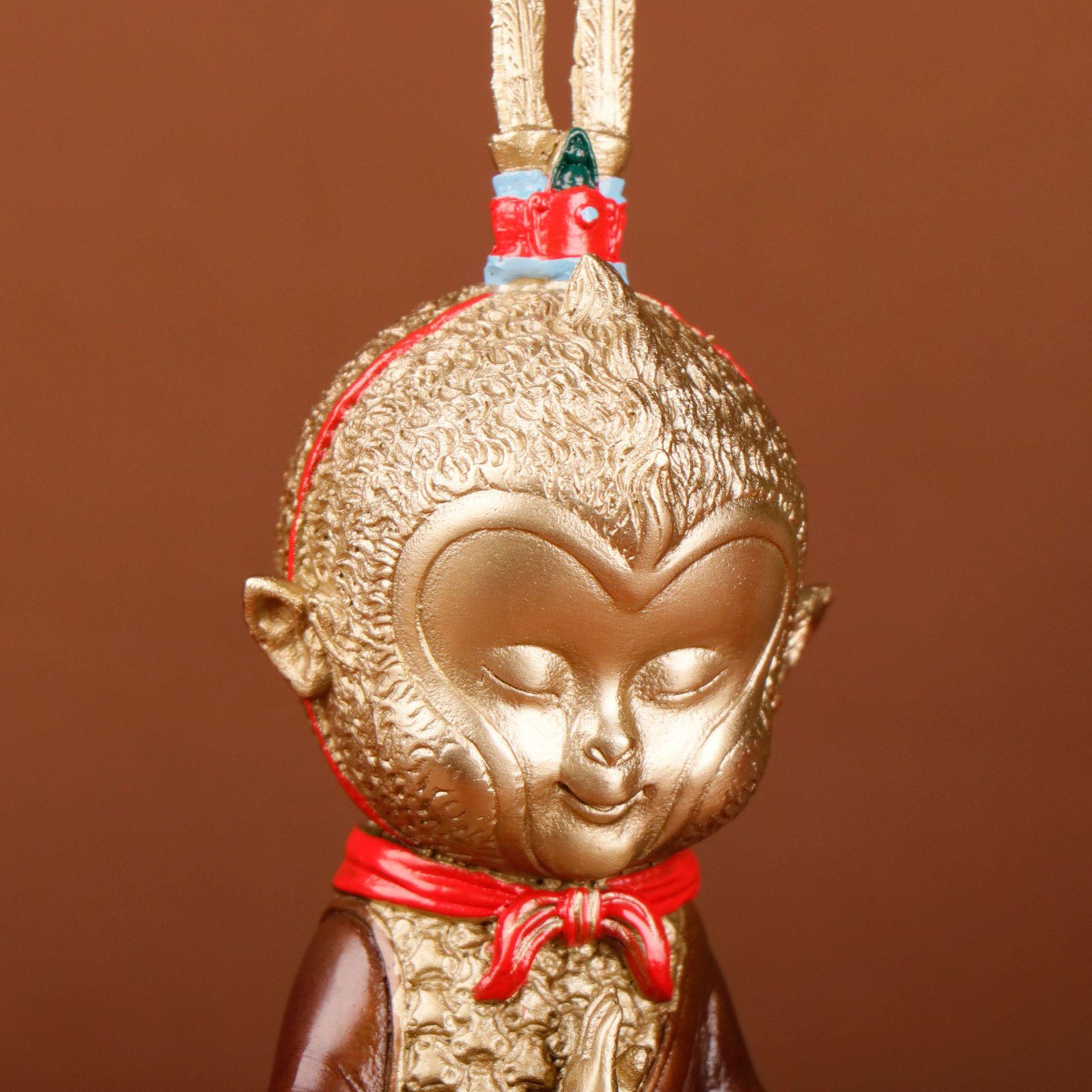 铜孙悟空齐天大圣斗战胜佛之悟铜彩绘静思摆件厂家