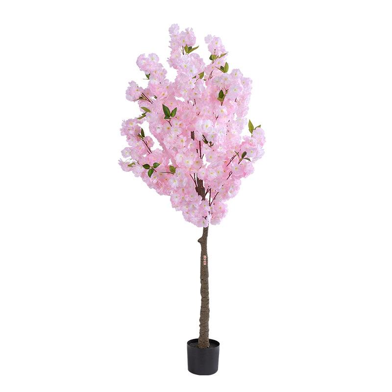 热销款大型仿真绿植樱花树盆栽家居客厅室内装饰假树植物