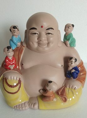 家居装饰品 石 多湾摆设结婚工艺品摆件公仔仔佛 陶瓷礼物