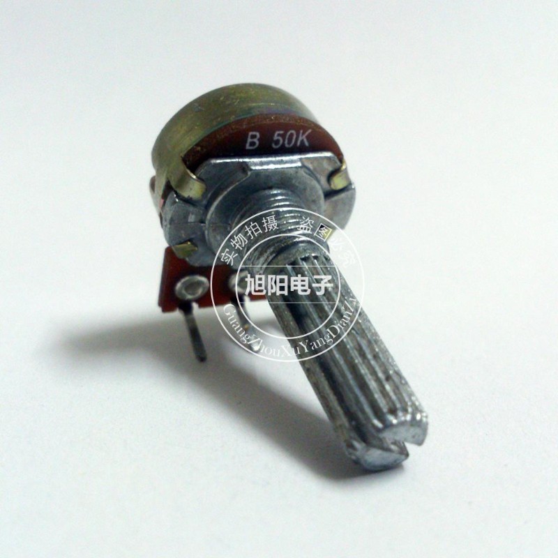 B50k单联B503发烧音响音箱功放音量碳膜电位器花柄3脚内弯脚25mm