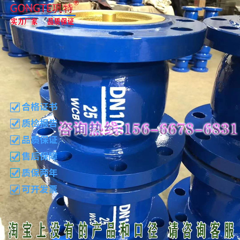 H41X-16立式消声止回阀法兰单向阀水泵立式止逆水阀DN40 50 65 80