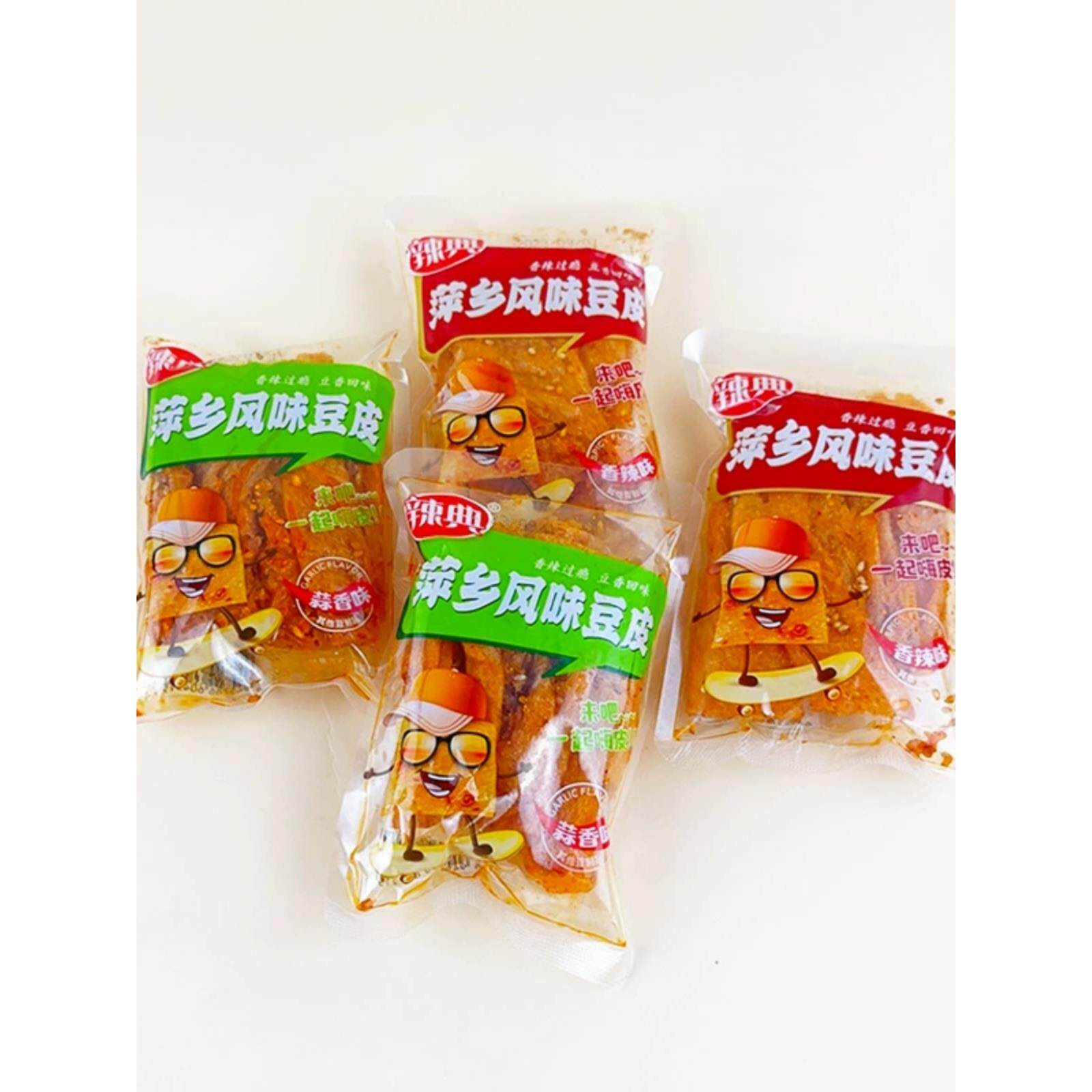 江西特产辣典萍乡风味豆皮蒜香辣片小包称重网红怀旧儿时辣条零食