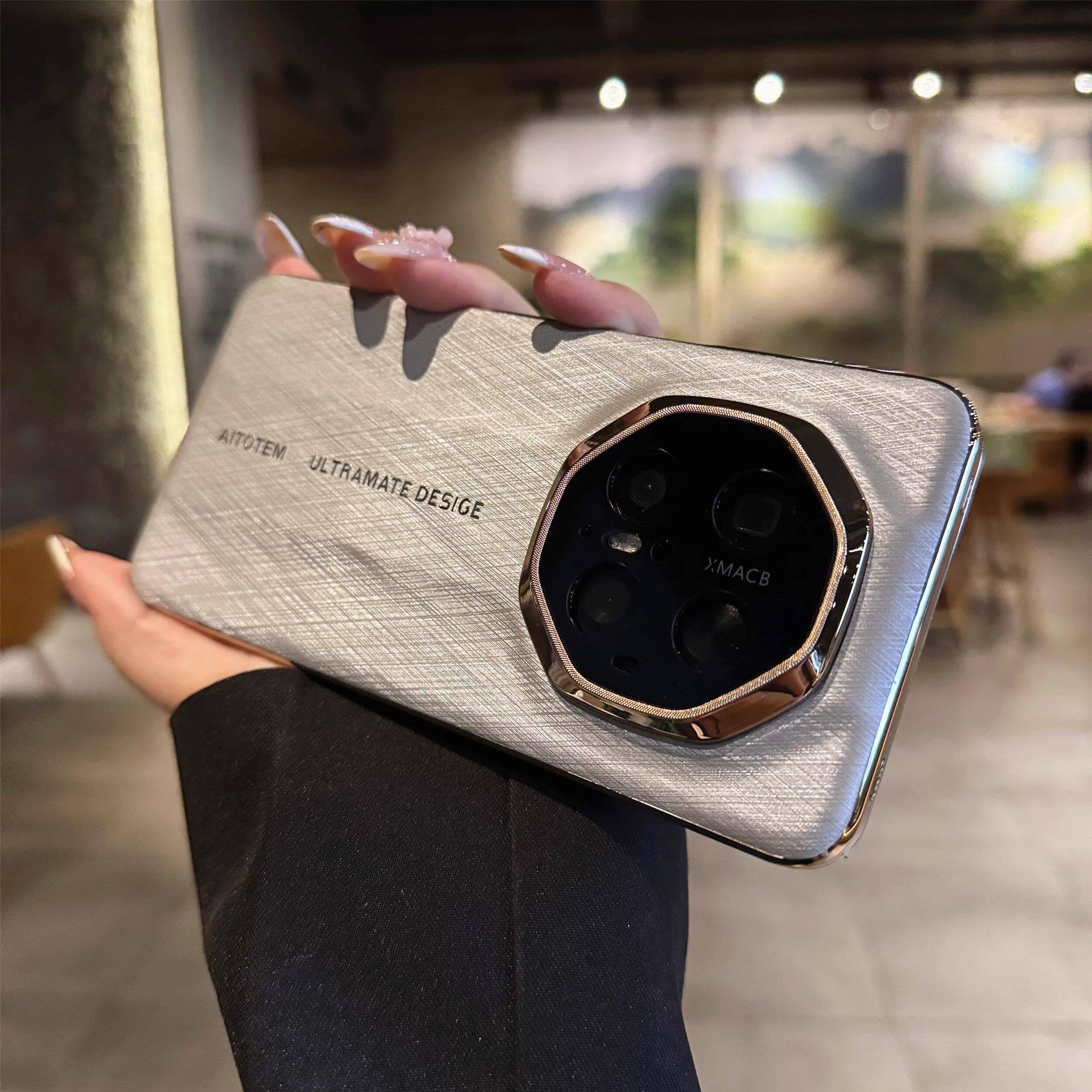 适用华为mate70rs非凡大师手机壳新款金丝银mate80Pro+超薄简约高级感全包镜头防摔mete60高端商务男保护套十