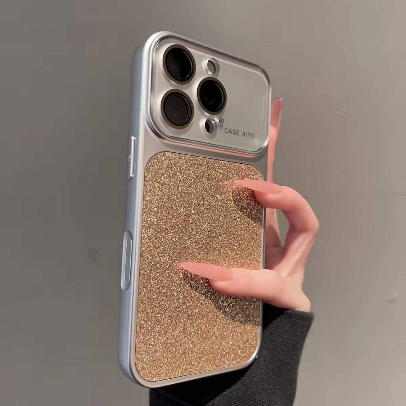 沙漠金闪粉秒变17适用苹果17promax手机壳iPhone16pro新款新品15巨好看14保护套全包防摔爆款外壳13独特好看