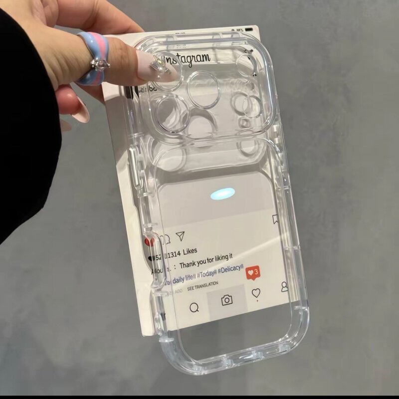 气囊防摔透明色彩虹适用于