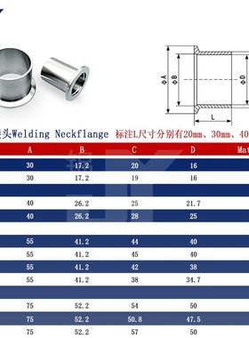 KF40b卡盘接头高真空快装卡扣法兰不锈钢16卡箍25焊接对焊50管件N