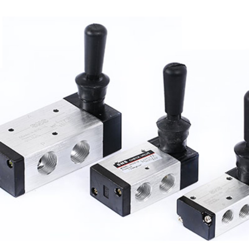 SNS气动手动阀i4H210-08机械阀气阀气缸换向阀控制开关3H310手扳