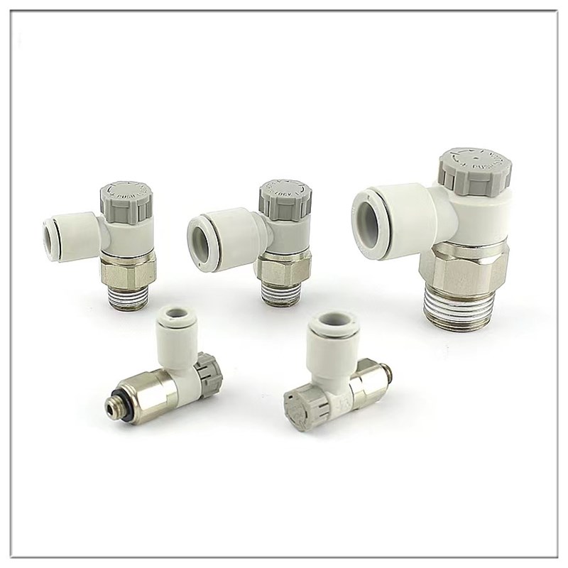 气缸调速阀AS1201F-M5-04A气动节流阀AS2201F01R-06SA速度控制接