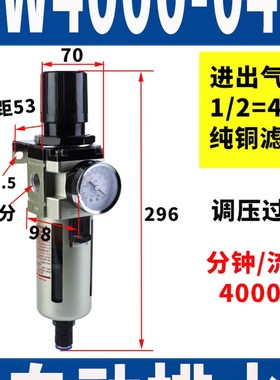 AC3010-03D油水分离器过滤器二联件调压AW+MAL3000空压机排水自动