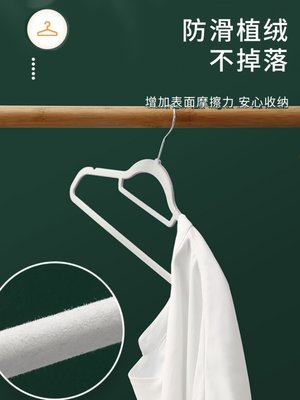 100个植绒衣架无痕整理师专用衣撑家用挂衣衣服防滑衣挂衣柜架子