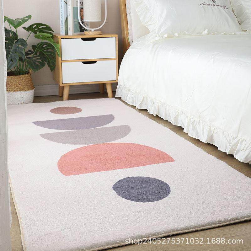 彷羊绒地毯卧室床边毯满铺家用可爱房间少女心耐脏客厅进门地毯垫,居家布艺,地毯,淘宝优惠券,粉丝福利购,淘宝优惠卷