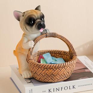 模拟狗饰品门入口门廊鞋柜狗钥匙储物客厅创意咖啡桌桌面家居装饰