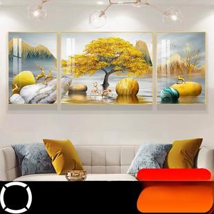 现代极简主义客厅装饰画沙发背景墙三联挂画平易近人奢华大气壁画