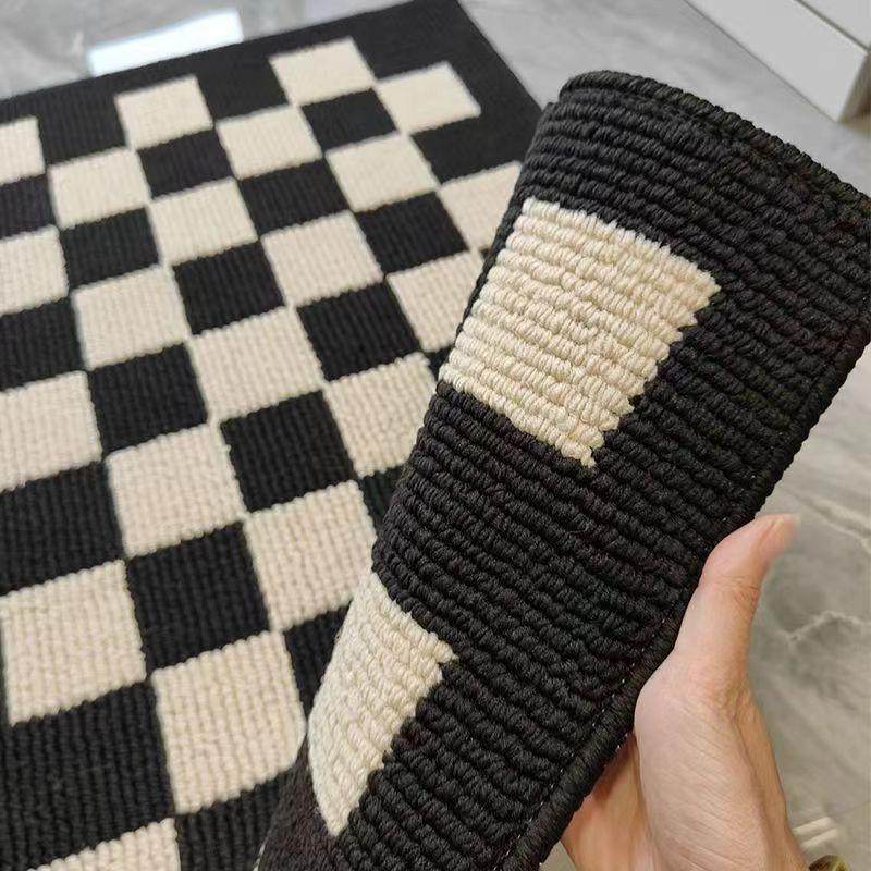 门口地垫入户地毯进门家用黑白格玄关脚垫耐脏垫子客厅棋盘格门垫,居家布艺,入户地垫,淘宝优惠券,粉丝福利购,淘宝优惠卷