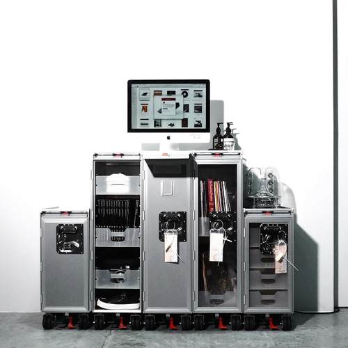 航空飞机半餐车铝合金移动收纳餐车柜borddar平替工业风餐边柜