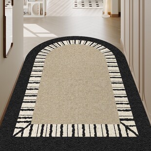 丝圈入户门地垫玄关脚垫耐脏半圆拱形地毯法式家用门外门口进门垫