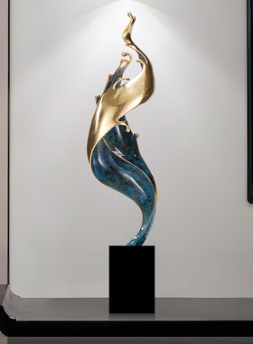 风生水起摆件轻奢高档客厅入户玄关柜领导办公室桌面装饰开业礼品