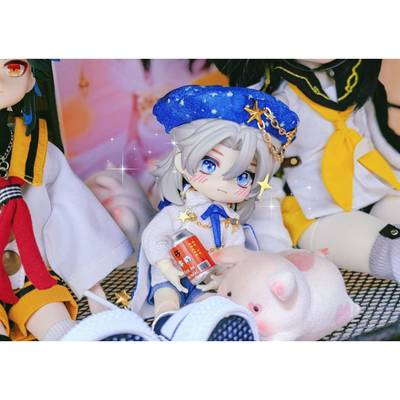 GSC可拆发gsc粘土人阿贝多头发头壳ob11原神建模头ob22娃头壳