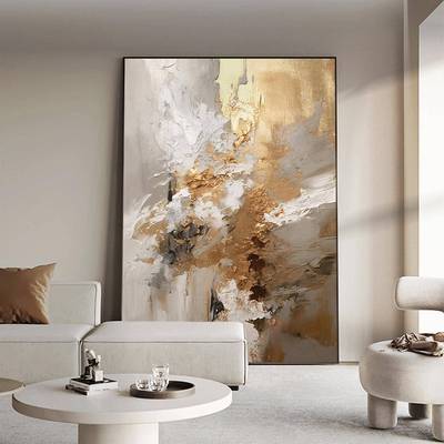 高级感油画 画手绘壁画 画挂画 画抽象艺术小众客厅落地画 画大幅