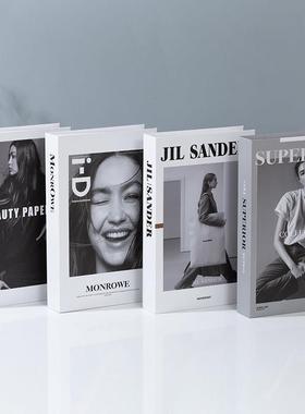 时尚假书摆件装饰书杂志简约彷真书创意拍摄民宿道具书模型书盒