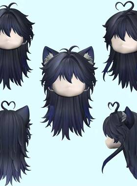 【雷猴】无属性头壳gsc白膜头发狐妖玄霜 翻模ob11树脂头ob22通用