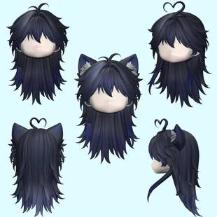 【雷猴】无属性头壳gsc白膜头发狐妖玄霜 翻模ob11树脂头ob22通用