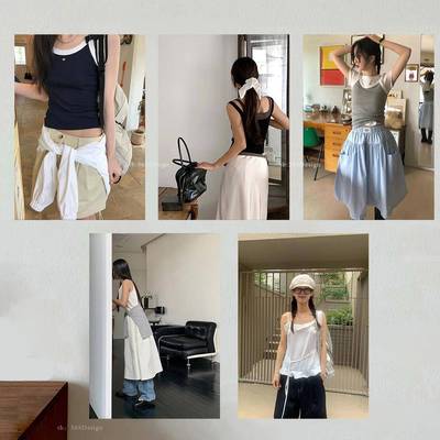 小众春夏ins韩风设计穿搭海报 休闲简约服装店档口陈列墙面装饰画