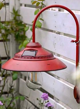 铁艺覆古蓝色高亮户外阳台壁灯装饰灯过道别摆件意庭院花园太阳能