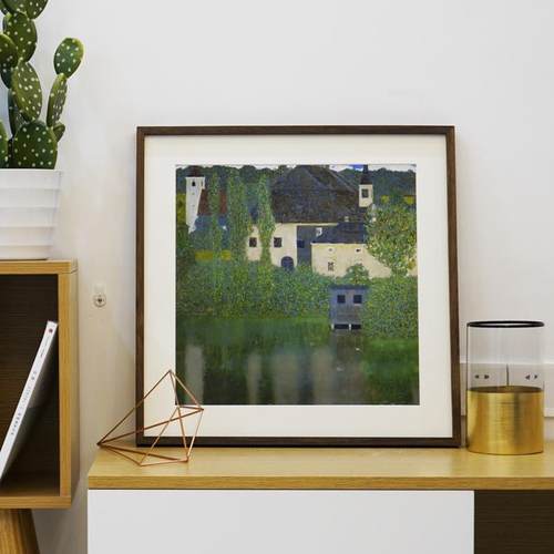 黑胡桃M裱画框空框装裱4K装饰相框定制十字绣裱框8K实木挂墙木质